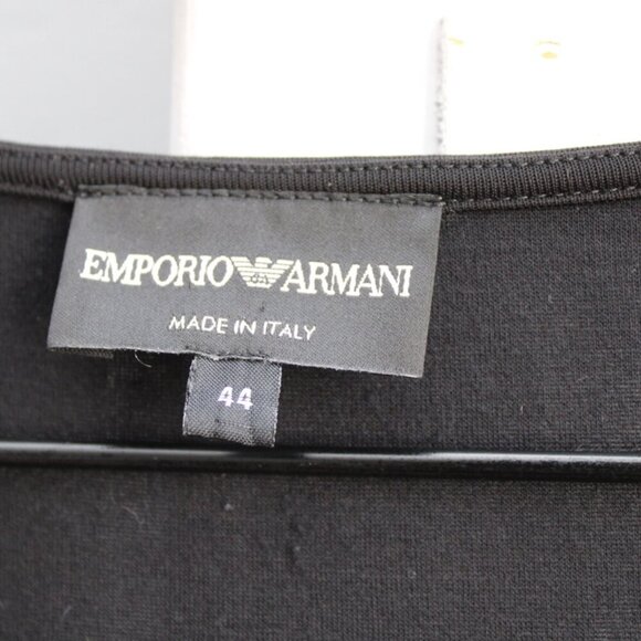 Emporio Armani Women's Black V-Neck Tank Top Size 44 IT/ Medium US - Picture 3 of 5